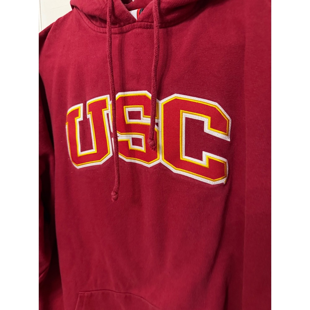 Cadre Athletic USC Trojans Hoodie‎ Mens 2XL Cardinal Red Embroidered Sweatshirt - Picture 2 of 5